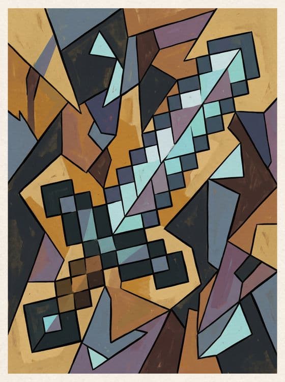 Cubist Diamond Sword