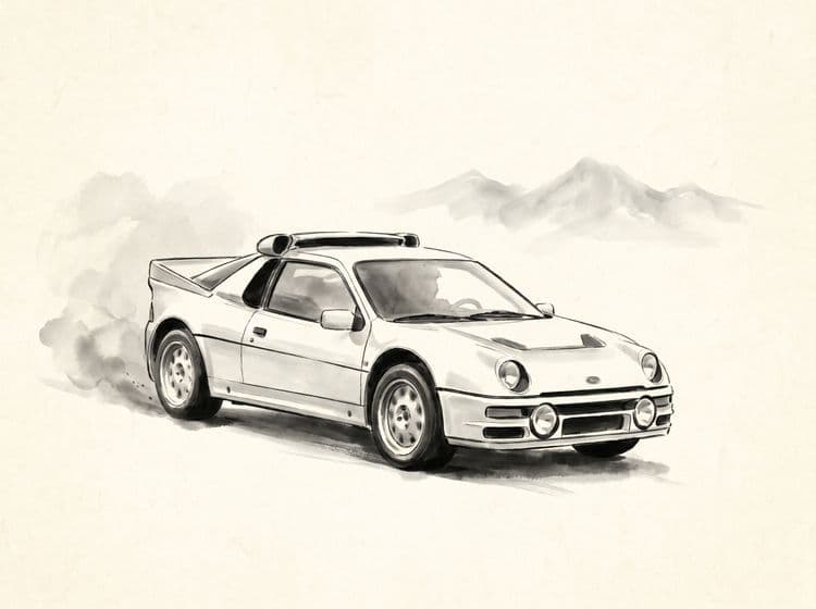 Ford RS200 Sumi-e Ink Wash