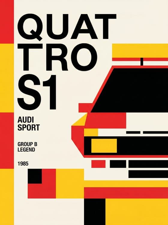Audi Quattro S1 Swiss Bauhaus Art