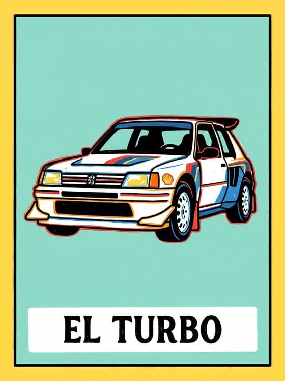 Peugeot 205 T16 El Turbo Loteria Art
