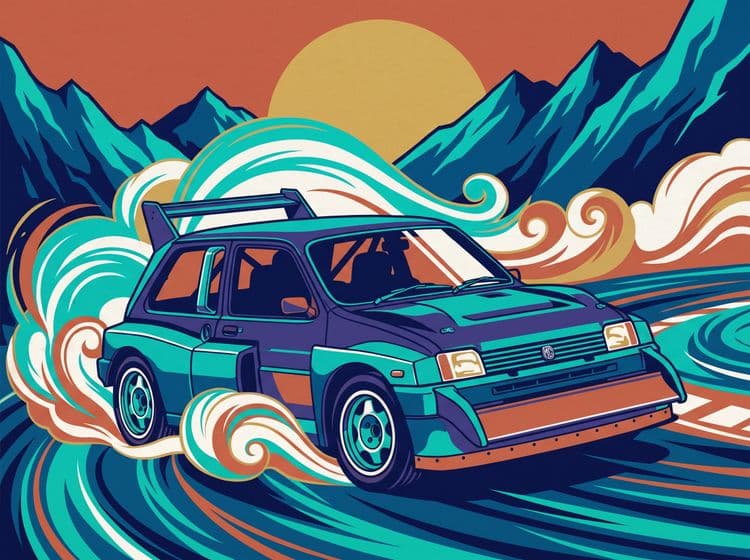 MG Metro 6R4 Ukiyo-e Wave Art