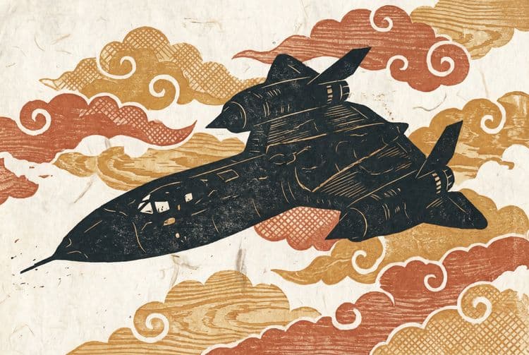 Ukiyo-e SR-71 Blackbird