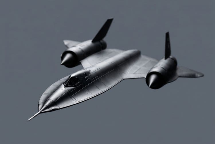 Sleek Titanium SR-71 Blackbird