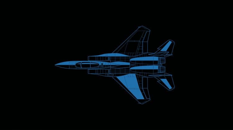 F-15 Eagle Minimalist Blueprint