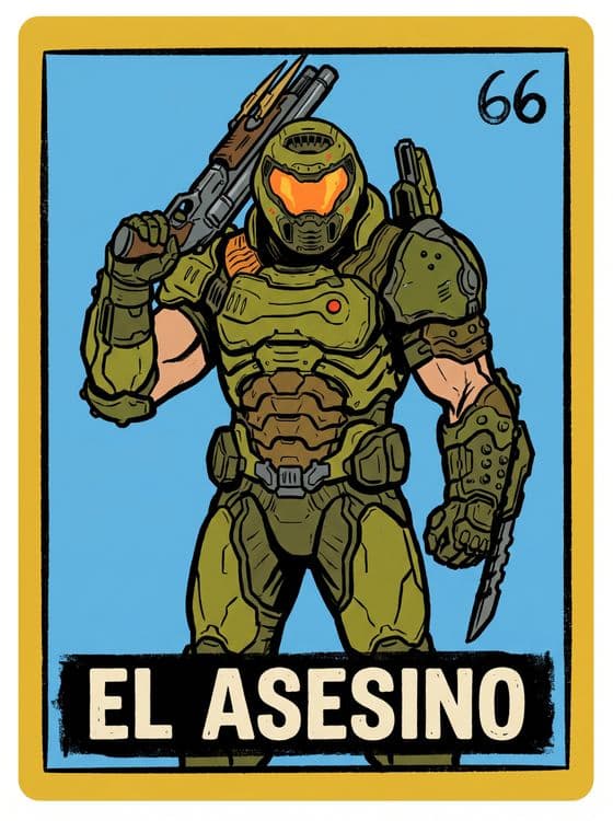 Lotería El Asesino Doom Slayer
