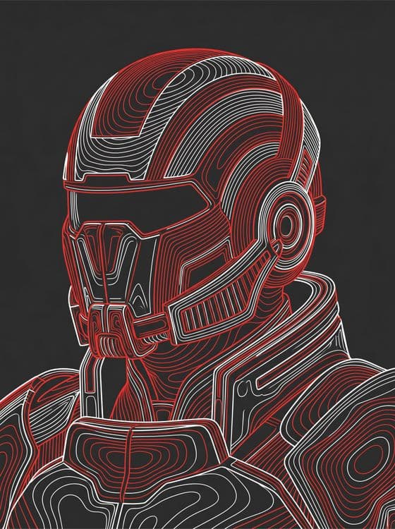 N7 Helmet Op Art Distortion