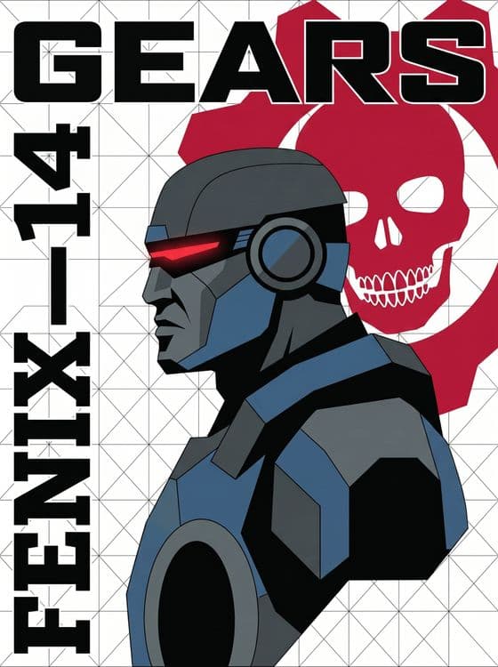 Gears of War Fenix Blueprint Poster