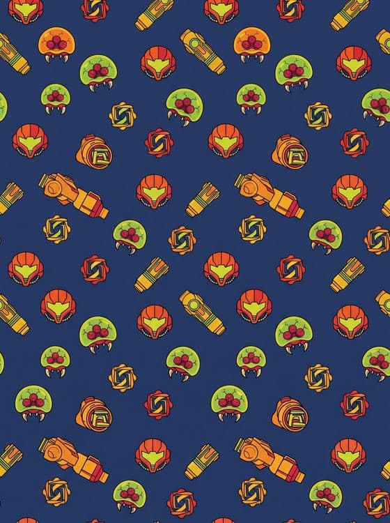 Metroid Universe Seamless Pattern