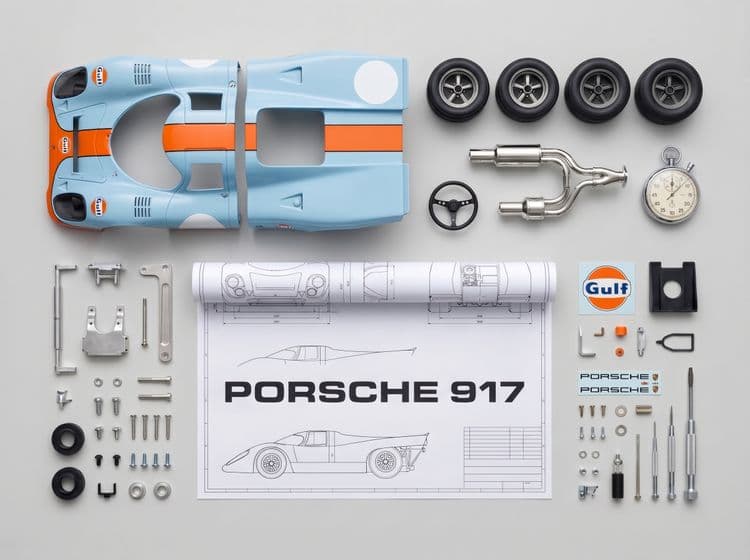 Porsche 917 Gulf Livery Knolling Concept