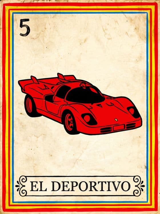 Ferrari 512S El Deportivo Loteria Card