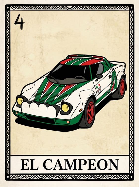 Lancia Stratos El Campeon Loteria Card