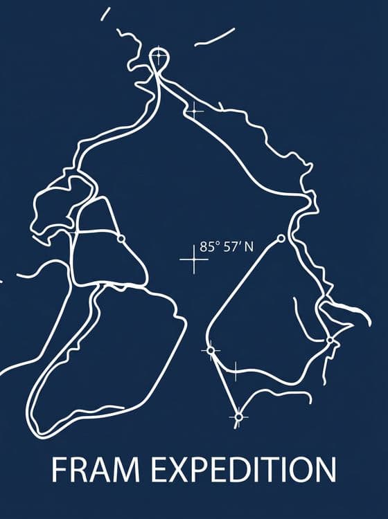 Fram Expedition Arctic Coordinates