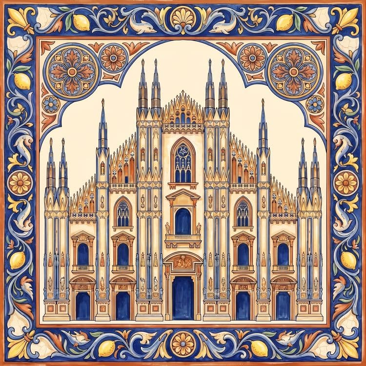 Duomo di Milano Majolica Motif