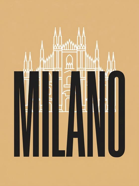Minimalist Milano Duomo Graphic