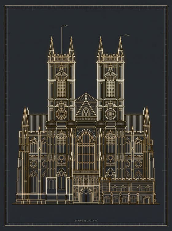 Westminster Abbey Gold Blueprint