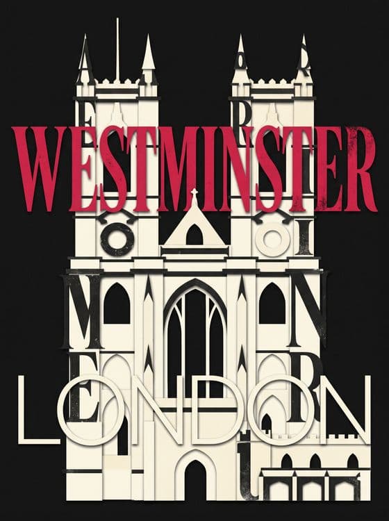 Minimalist Westminster Abbey London Graphic
