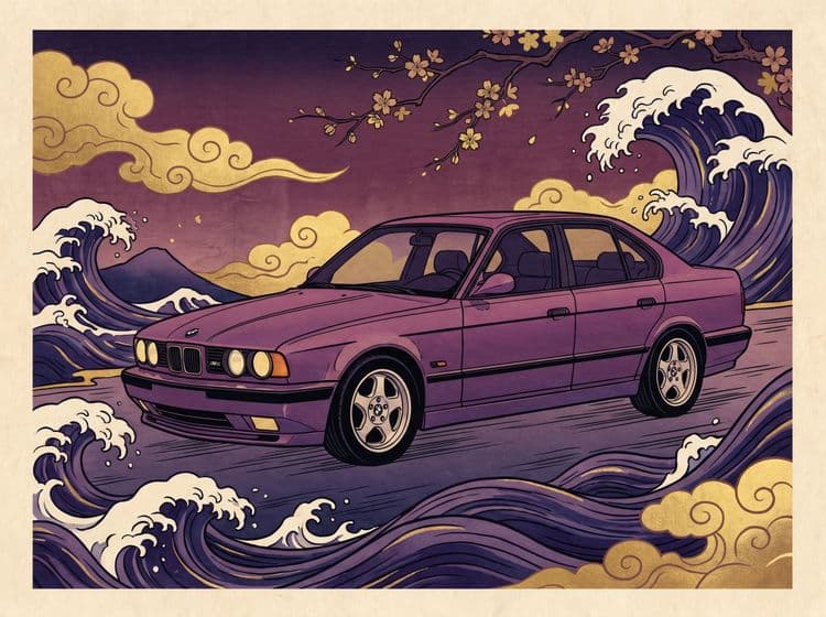 BMW E34 Great Wave Ukiyo-e