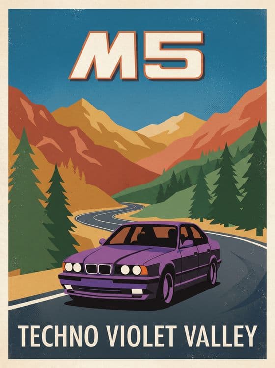 BMW E34 M5 Techno Violet Valley