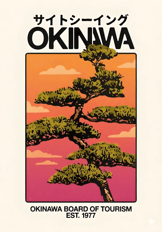 Okinawa 1977 Sightseeing Poster