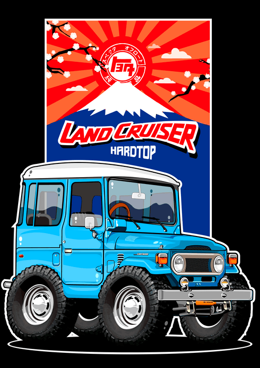 Toyota Land Cruiser J40 Hardtop CARtoon CARicature