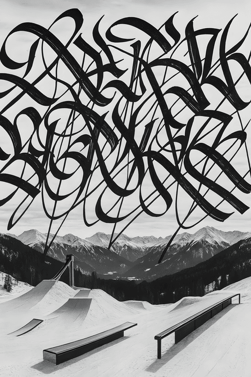 Calligraphic Snow Park