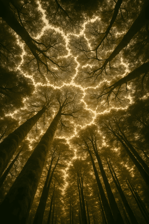 Sepia Crown Shyness