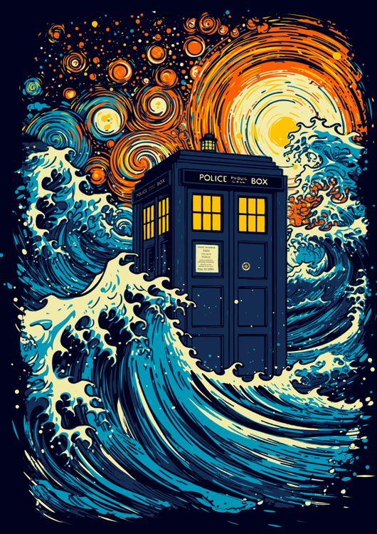 The great kanagawa wave and the tardis