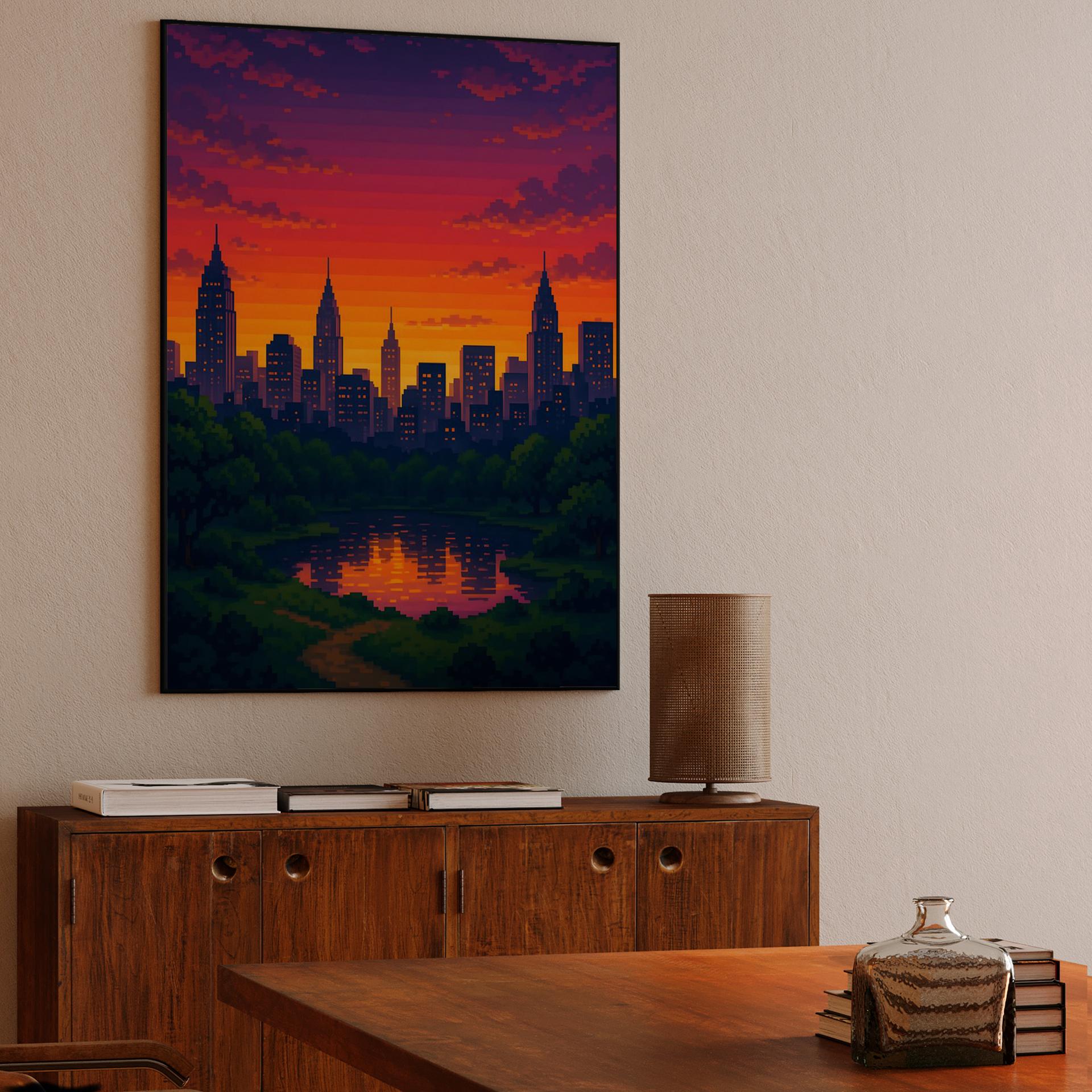 8-Bit New York Sunset