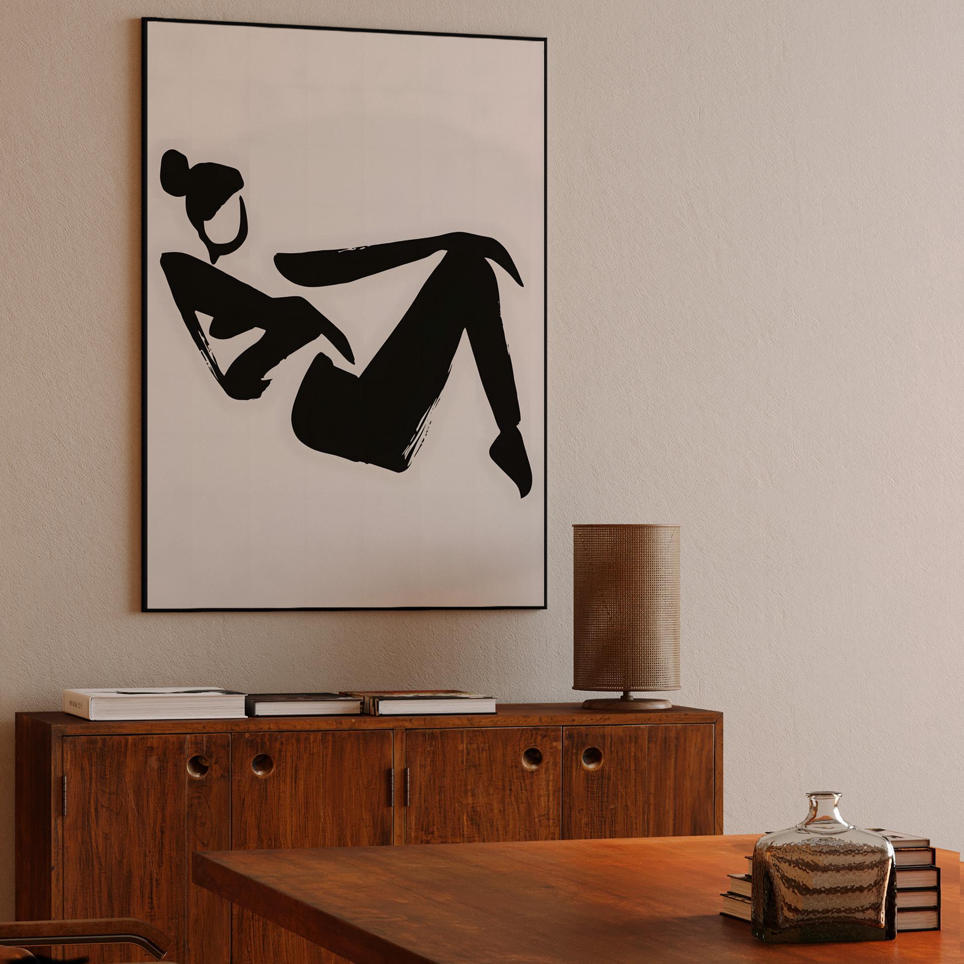 Abstract Ink Woman Reclining