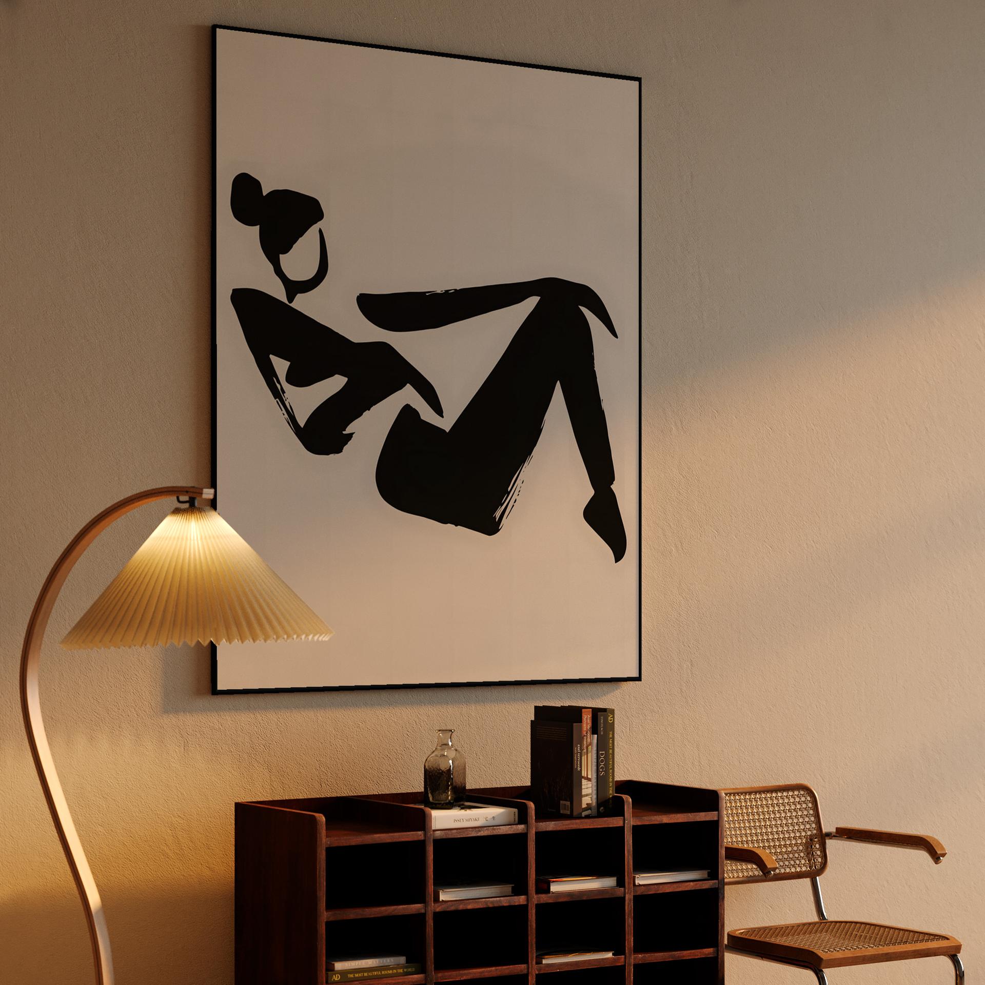 Abstract Ink Woman Reclining