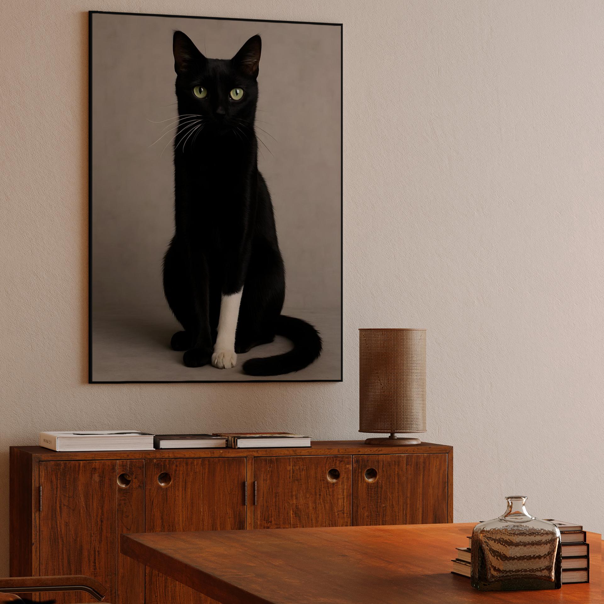 Black Cat with White Paw