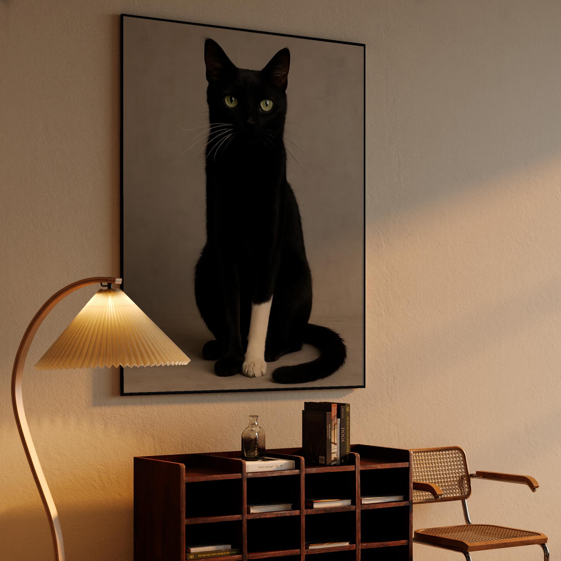 Black Cat with White Paw