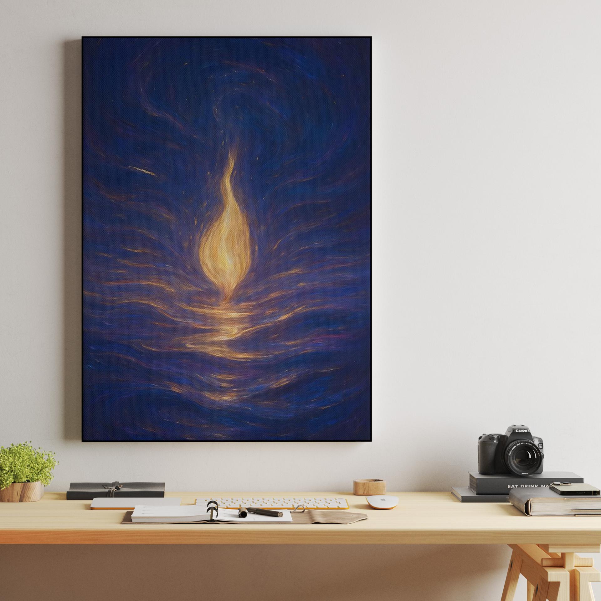 Eternal Flame on Indigo Waters