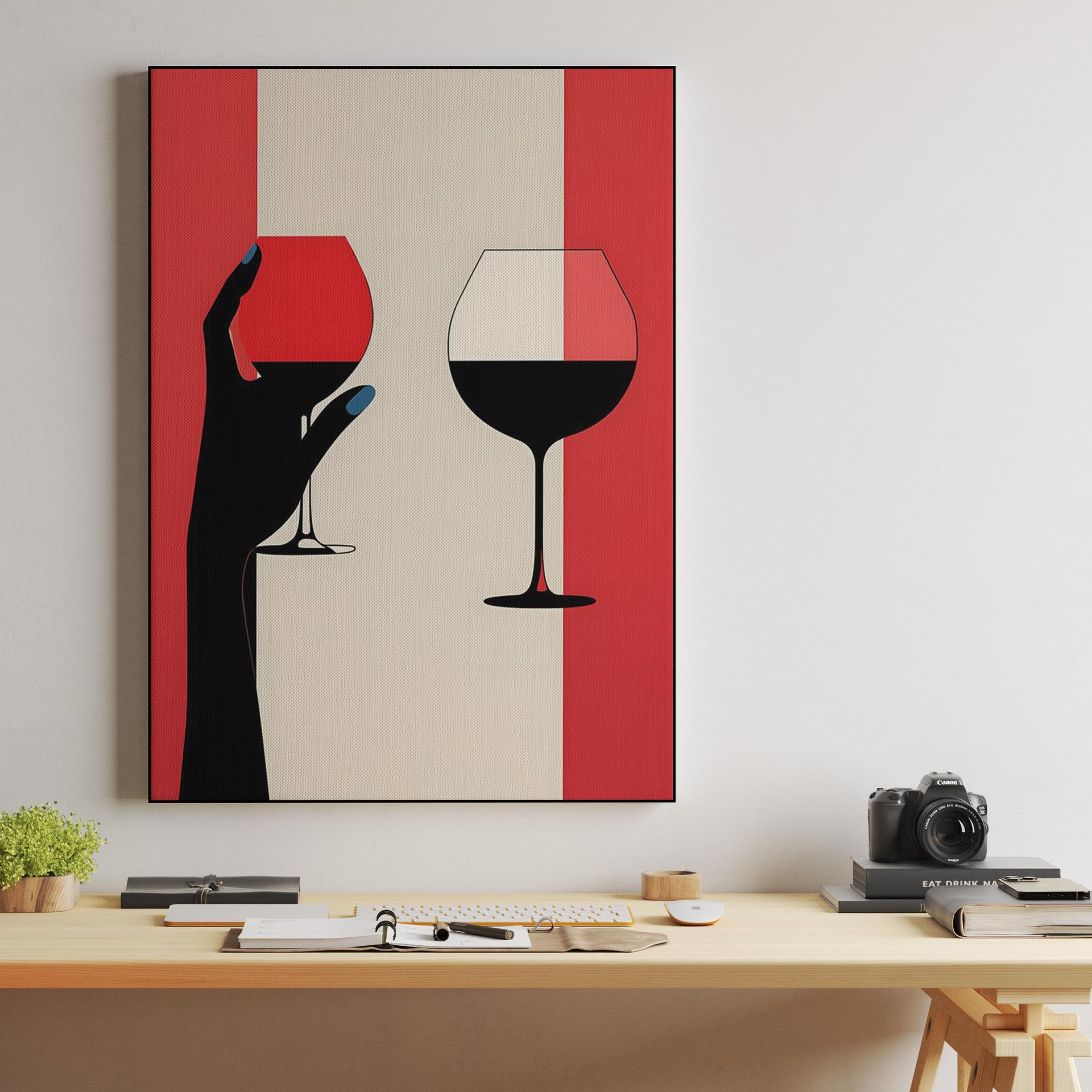 Geometric Red Wine Toast