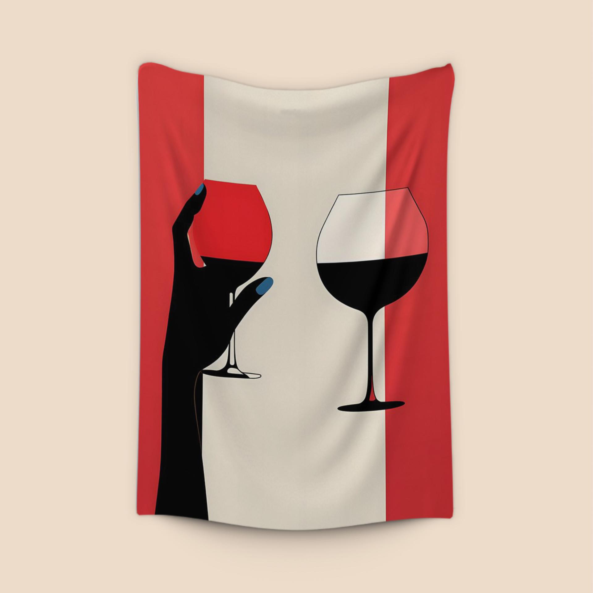 Geometric Red Wine Toast