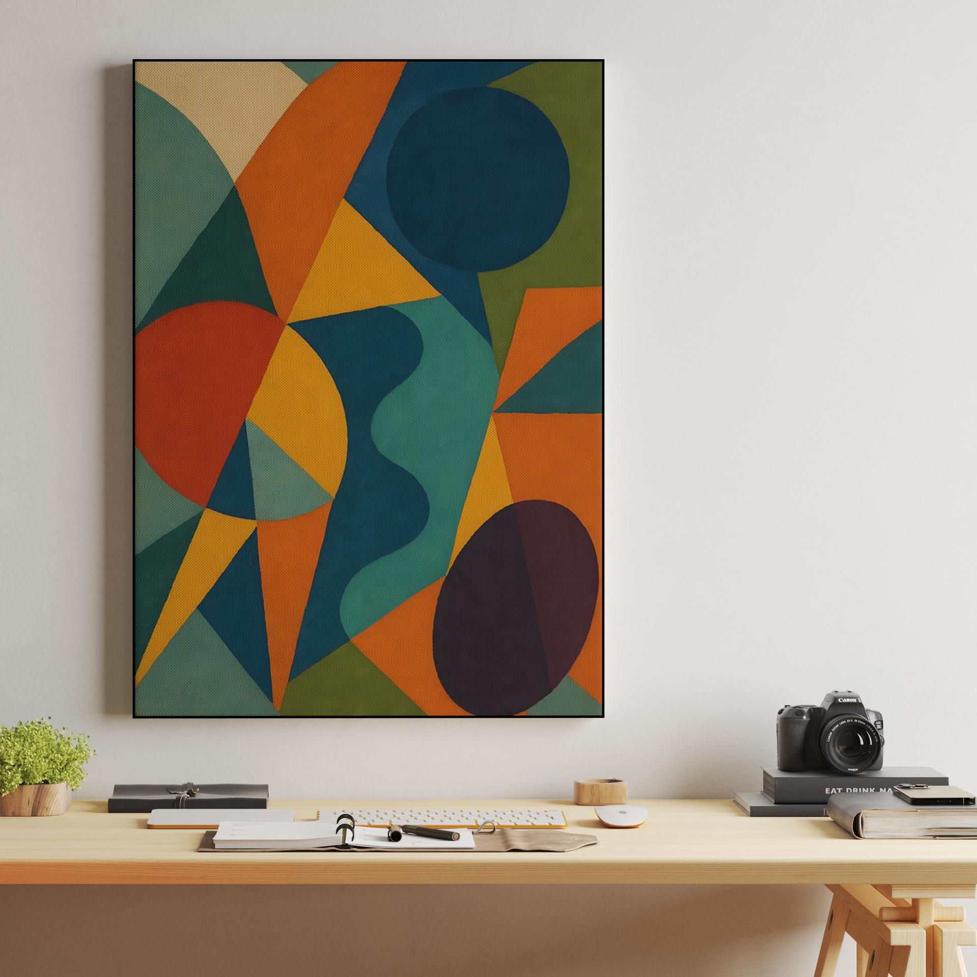 Geometric Rhythms in Teal and Orange