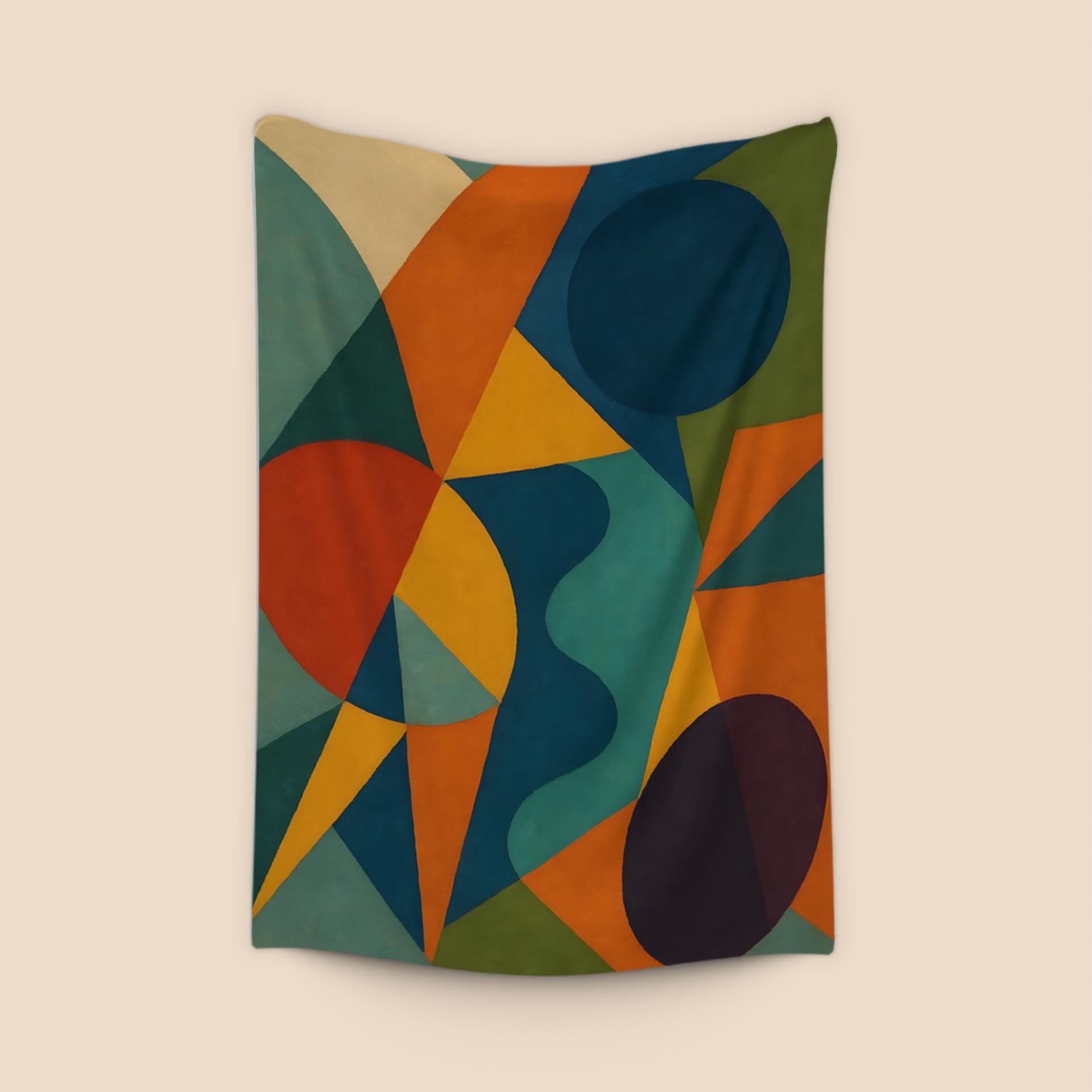 Geometric Rhythms in Teal and Orange