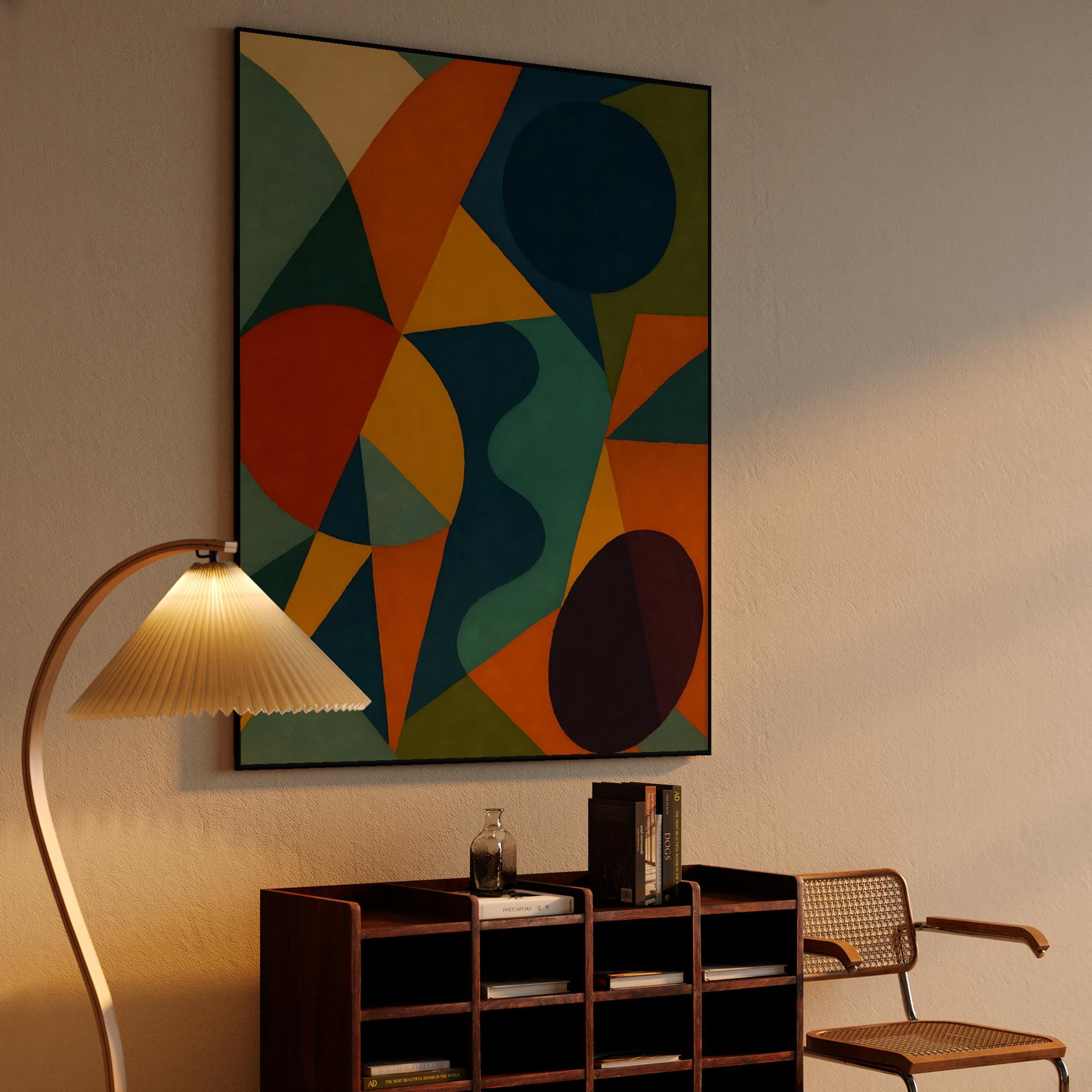 Geometric Rhythms in Teal and Orange