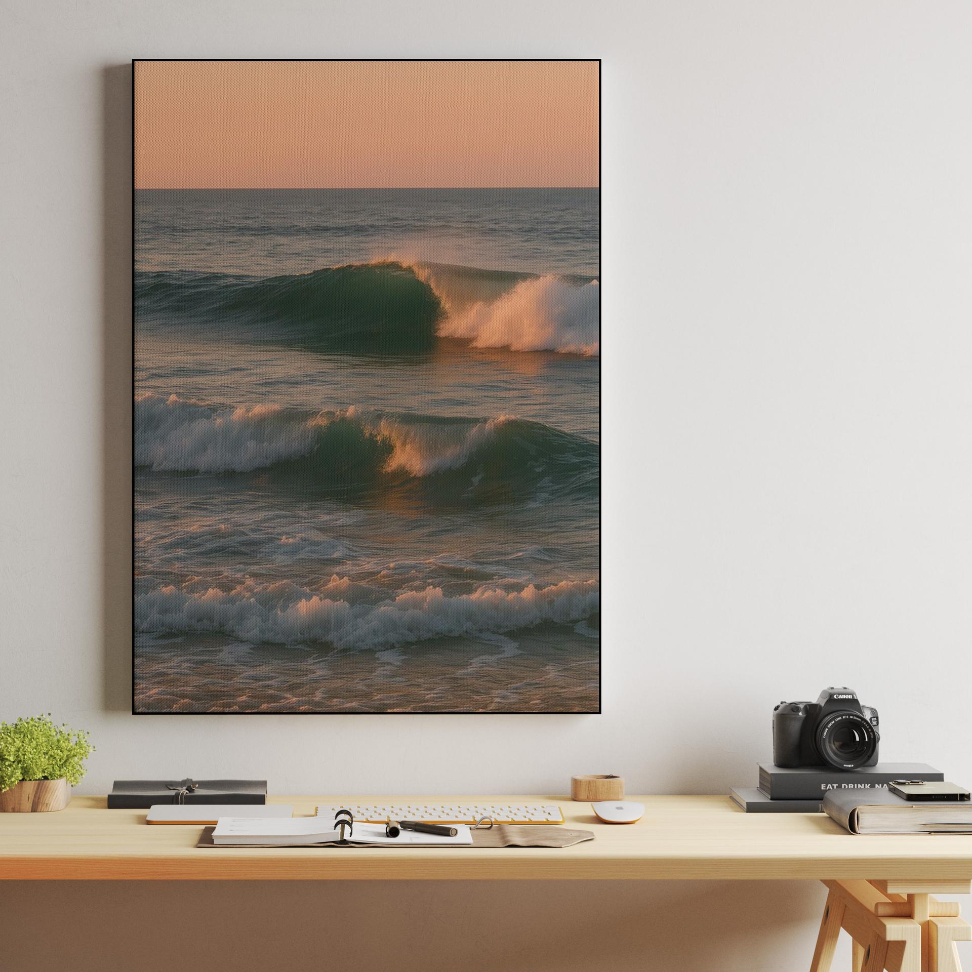 Golden Hour Rolling Waves