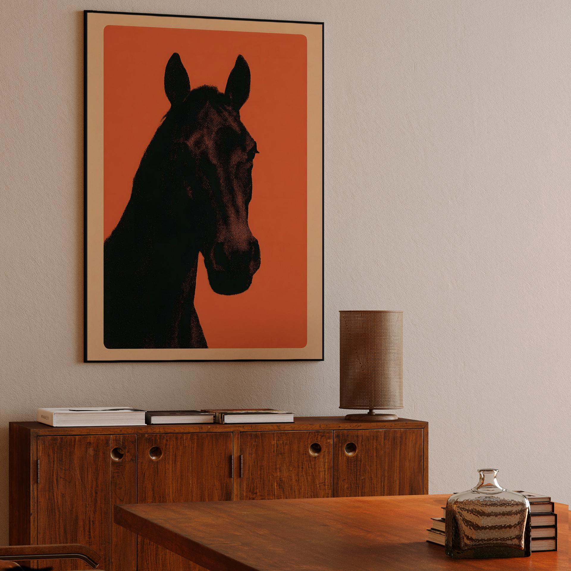 Halftone Horse Silhouette