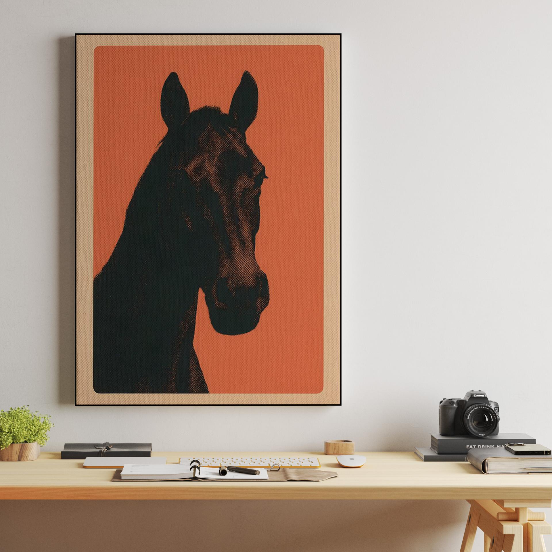 Halftone Horse Silhouette