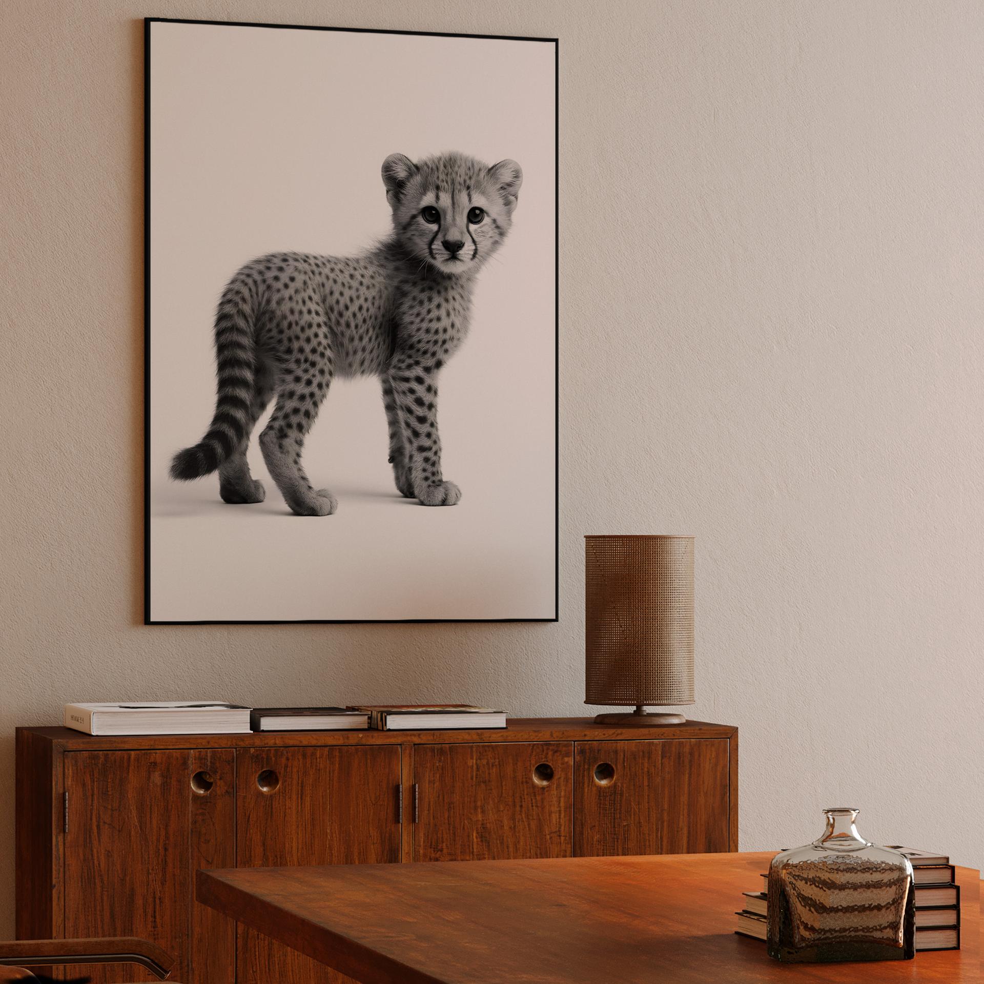 Little Cheetah Cub Studio Portrait