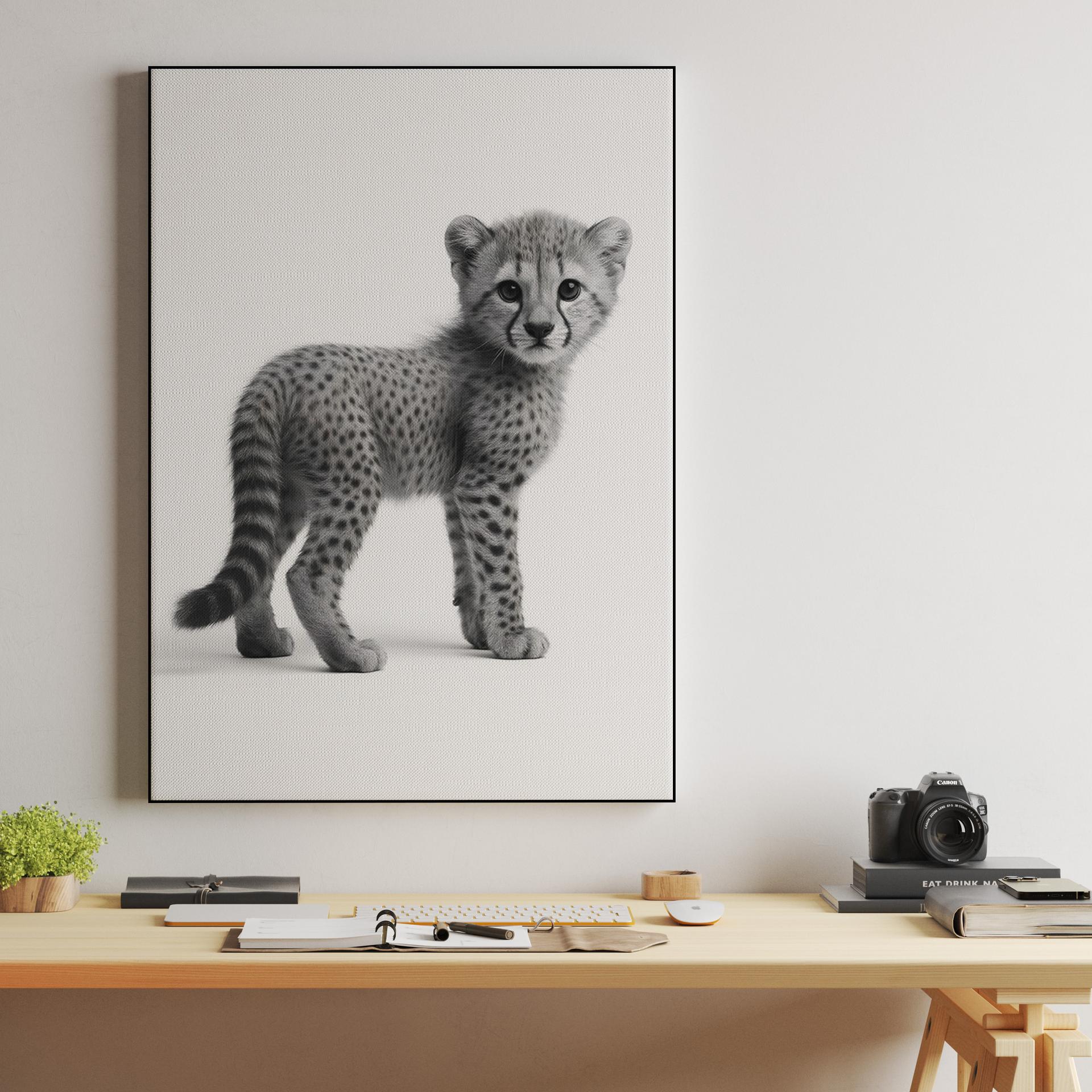 Little Cheetah Cub Studio Portrait