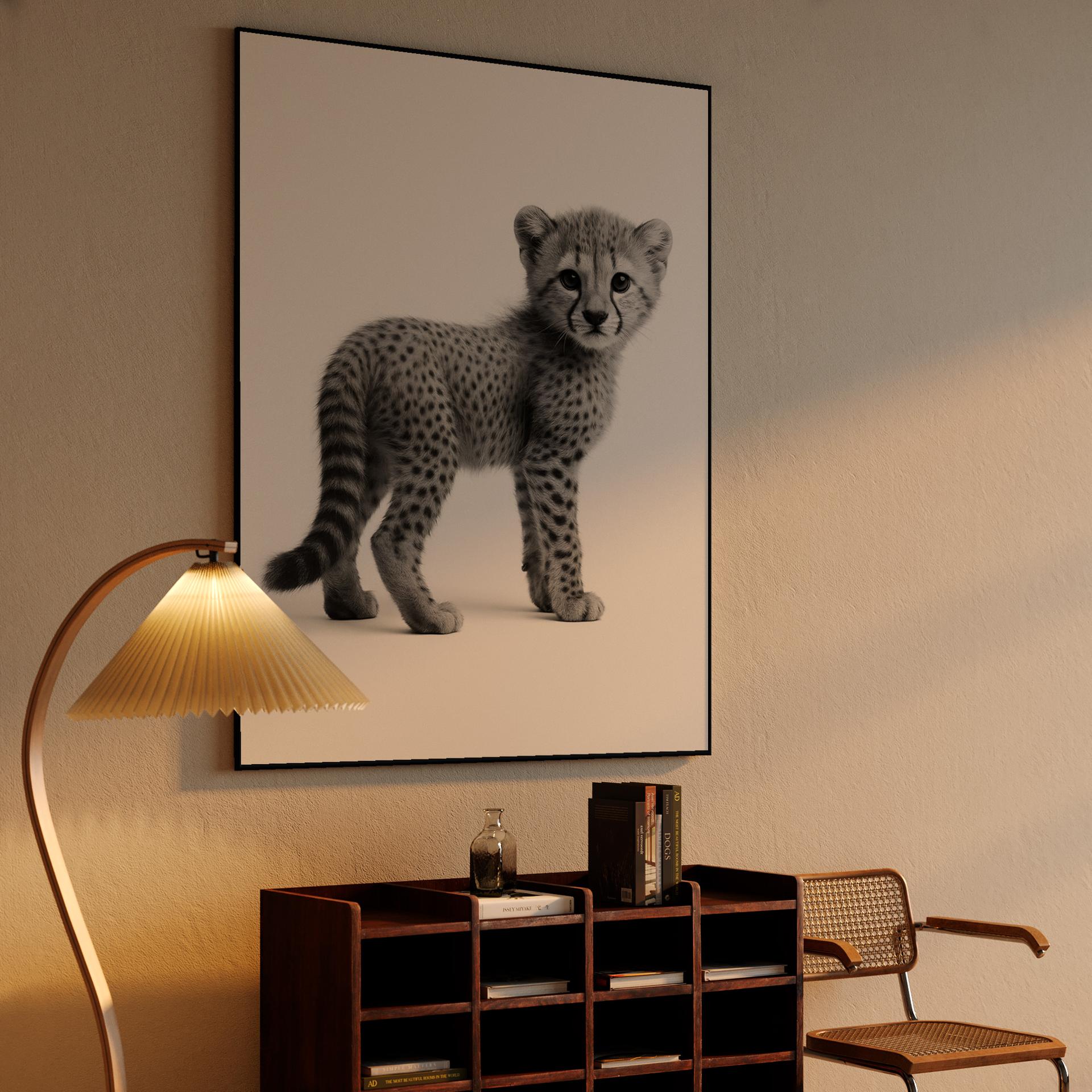 Little Cheetah Cub Studio Portrait