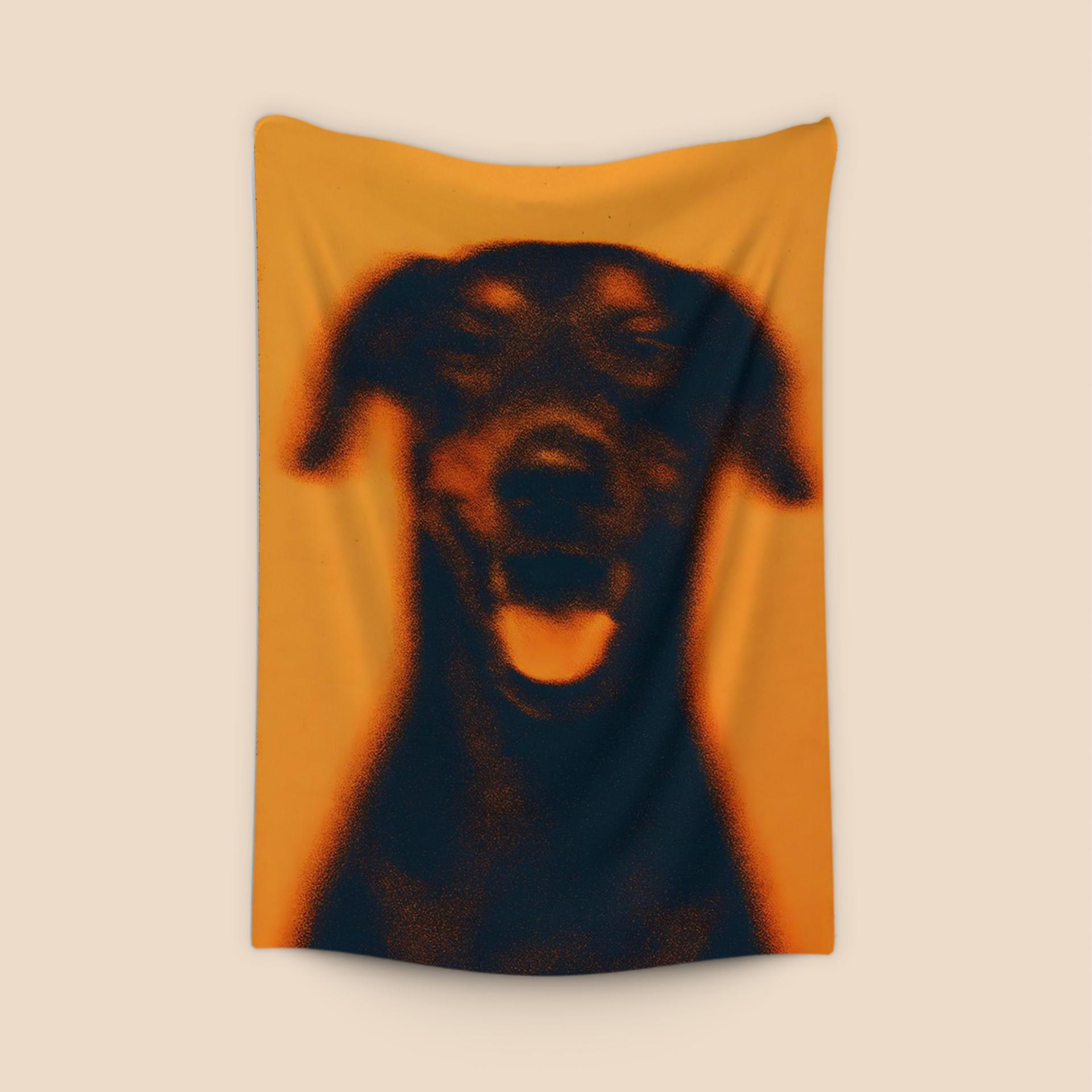 Orange Doberman Stencil