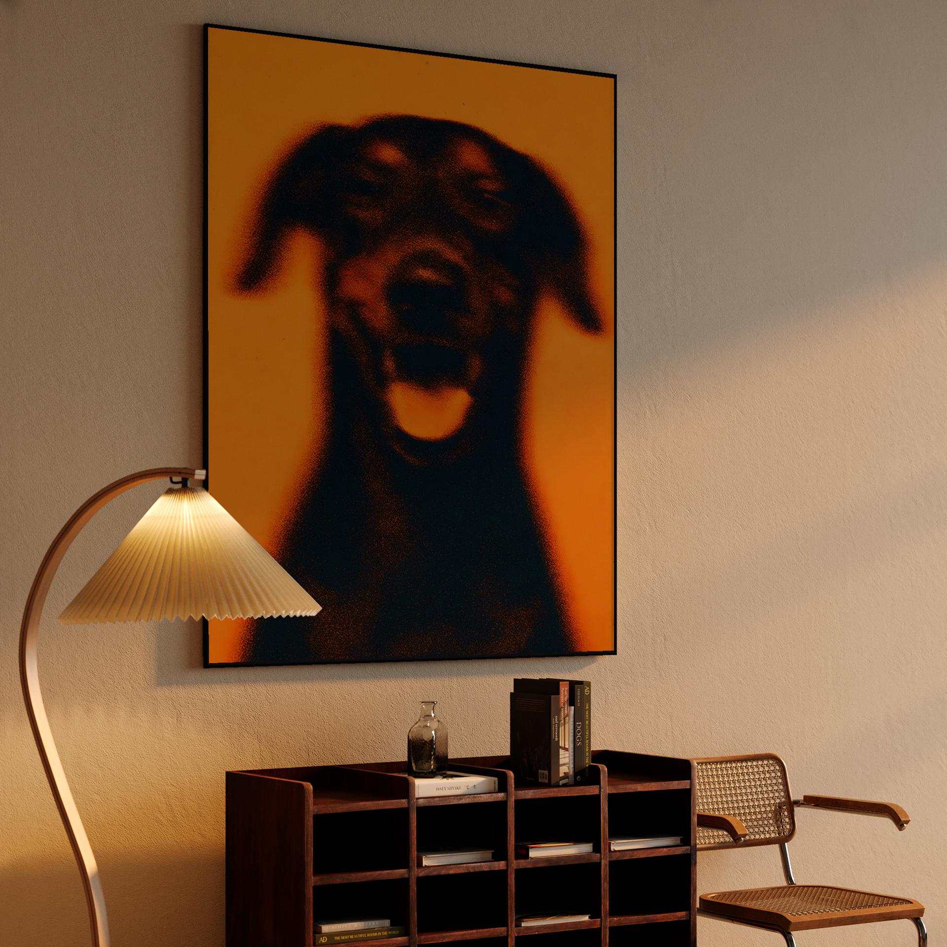 Orange Doberman Stencil