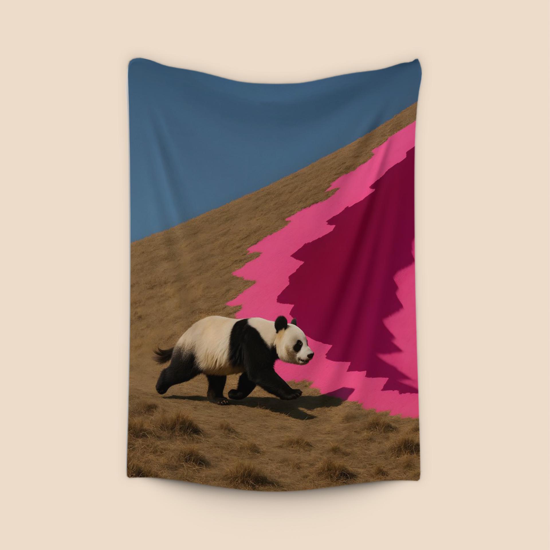 Panda Crossing the Pink Rift