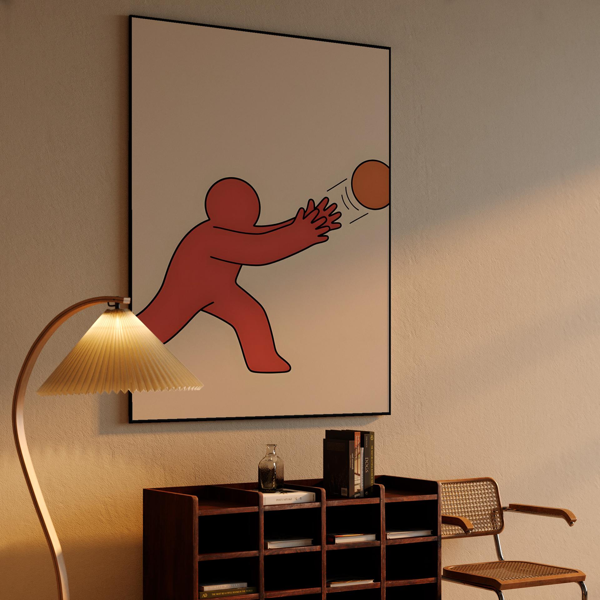 Red Figure Basketball Catch
