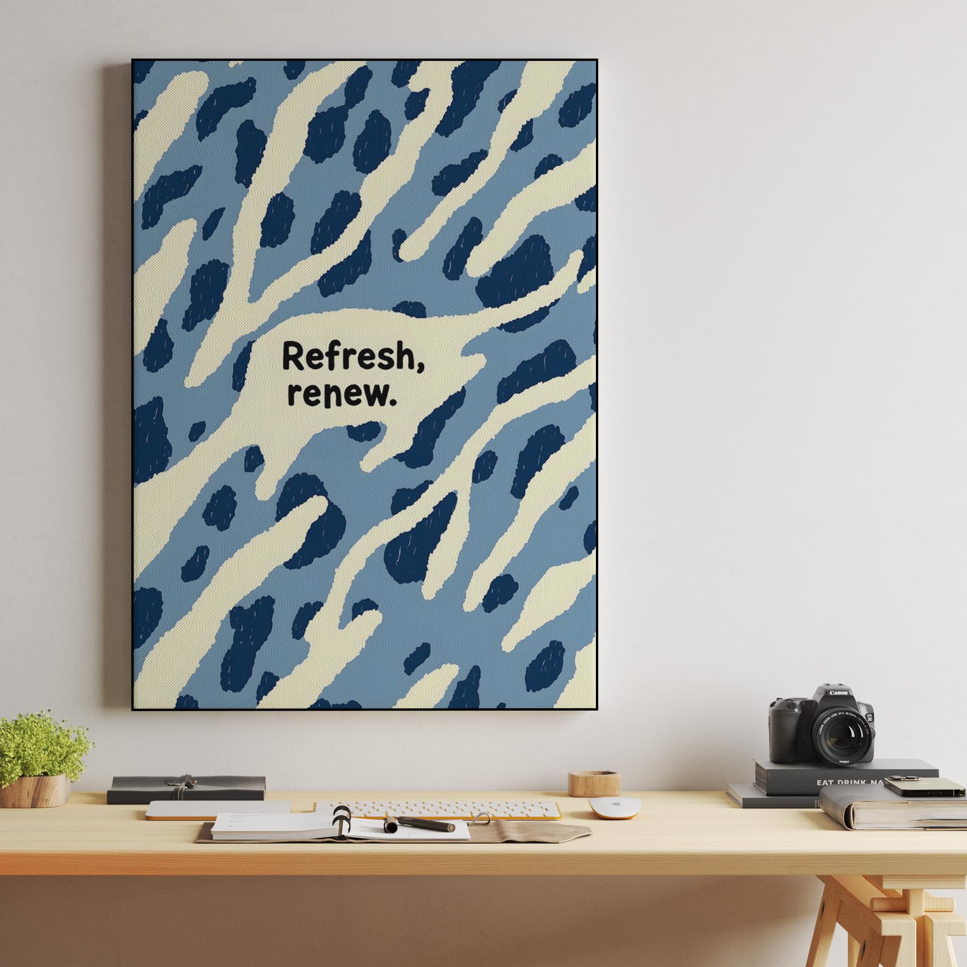 Refresh Renew Blue Zebra Print
