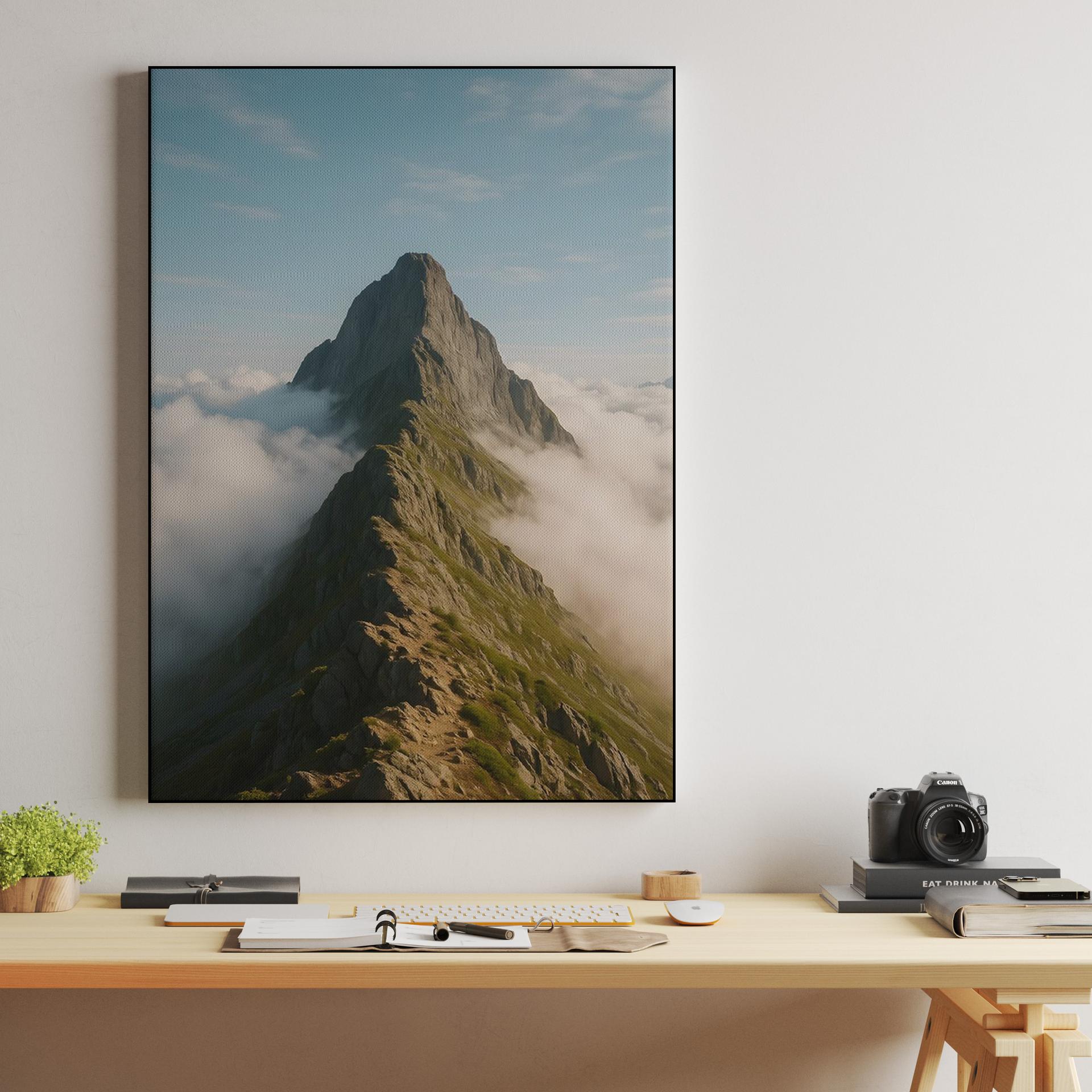 Segla Mountain Peak Above Clouds